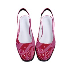 Pink Circuit Pattern Women s Classic Slingback Heels by Ket1n9