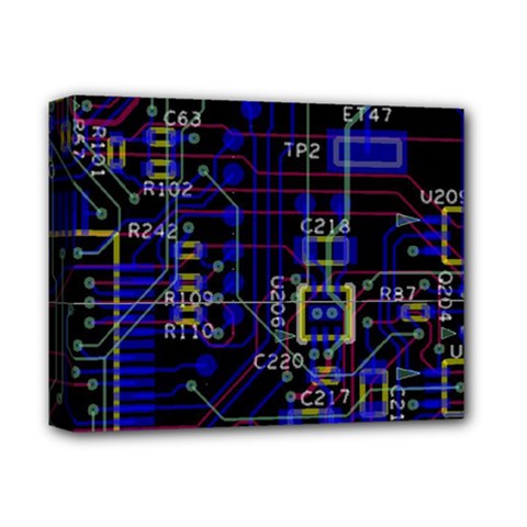 Technology Circuit Board Layout Deluxe Canvas 14  X 11  (stretched) by Ket1n9