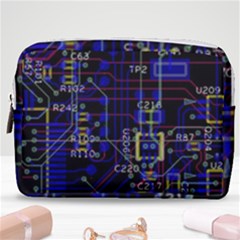 Technology Circuit Board Layout Make Up Pouch (medium) by Ket1n9