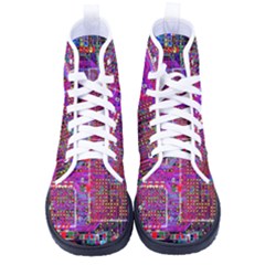 Technology Circuit Board Layout Pattern Women s High-top Canvas Sneakers by Ket1n9