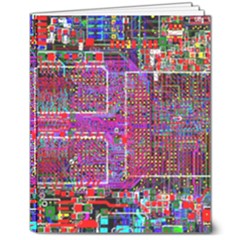 Technology Circuit Board Layout Pattern 8  X 10  Softcover Notebook by Ket1n9