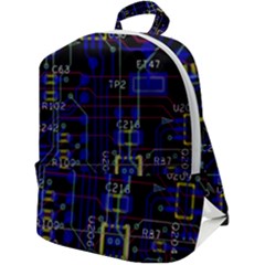 Technology Circuit Board Layout Zip Up Backpack by Ket1n9