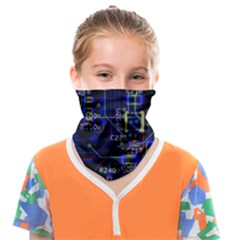 Technology Circuit Board Layout Face Covering Bandana (kids) by Ket1n9