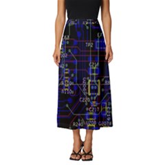 Technology Circuit Board Layout Classic Midi Chiffon Skirt by Ket1n9