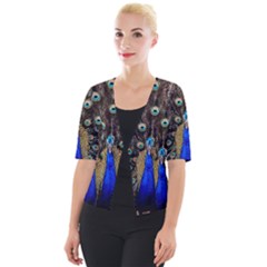 Peacock Cropped Button Cardigan by Ket1n9