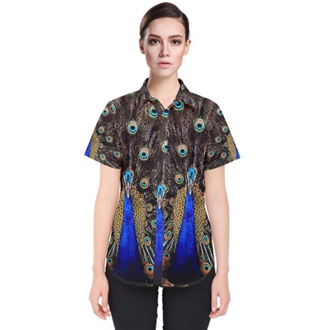 Peacock Women s Short Sleeve Shirt by Ket1n9