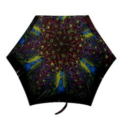 Beautiful Peacock Feather Mini Folding Umbrellas by Ket1n9