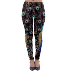 Peacock Lightweight Velour Leggings by Ket1n9