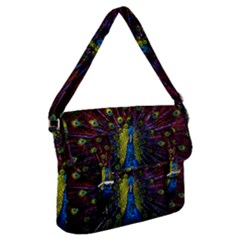 Beautiful Peacock Feather Buckle Messenger Bag by Ket1n9