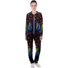 Beautiful Peacock Feather Casual Jacket And Pants Set by Ket1n9