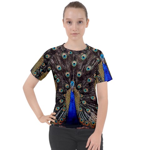 Peacock Women s Sport Raglan T-shirt by Ket1n9