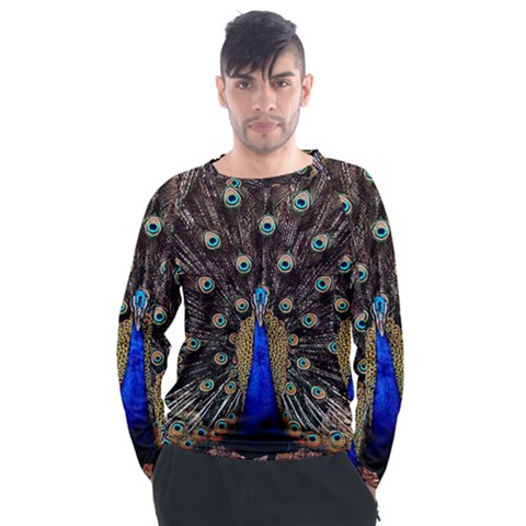 Peacock Men s Long Sleeve Raglan T-shirt by Ket1n9