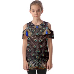 Peacock Fold Over Open Sleeve Top by Ket1n9