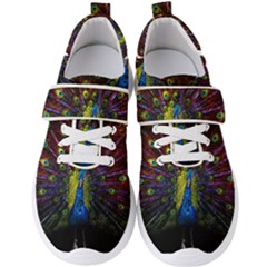 Beautiful Peacock Feather Men s Velcro Strap Shoes by Ket1n9