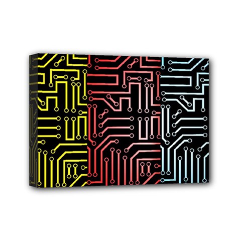 Circuit Board Seamless Patterns Set Mini Canvas 7  X 5  (stretched) by Ket1n9