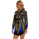 Peacock Womens Long Sleeve Shirt Dress View2