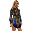 Peacock Womens Long Sleeve Shirt Dress View3