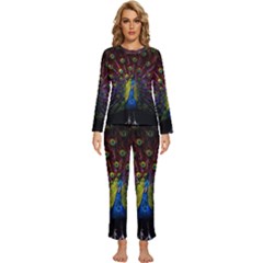 Beautiful Peacock Feather Womens  Long Sleeve Lightweight Pajamas Set by Ket1n9