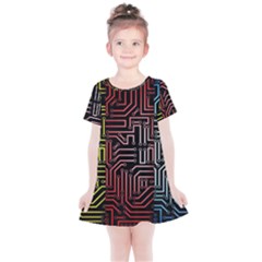 Circuit Board Seamless Patterns Set Kids  Simple Cotton Dress