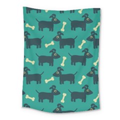 Happy-dogs Animals Pattern Medium Tapestry by Ket1n9