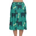 Happy-dogs Animals Pattern Velvet Flared Midi Skirt View2