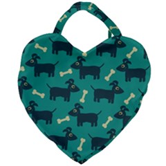 Happy-dogs Animals Pattern Giant Heart Shaped Tote by Ket1n9