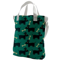 Happy-dogs Animals Pattern Canvas Messenger Bag by Ket1n9