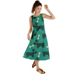 Happy-dogs Animals Pattern Summer Maxi Dress by Ket1n9