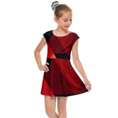 Abstract Triangle Wallpaper Kids  Cap Sleeve Dress by Ket1n9