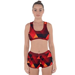 Abstract Triangle Wallpaper Racerback Boyleg Bikini Set by Ket1n9