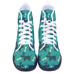 Happy-dogs Animals Pattern Men s High-top Canvas Sneakers