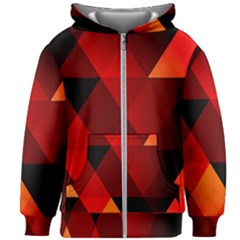 Abstract Triangle Wallpaper Kids  Zipper Hoodie Without Drawstring by Ket1n9