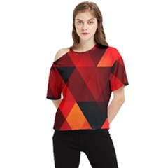 Abstract Triangle Wallpaper One Shoulder Cut Out T-shirt by Ket1n9