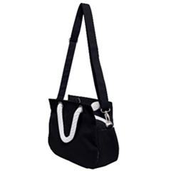 Black Rope Handles Shoulder Strap Bag