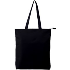 Black Double Zip Up Tote Bag