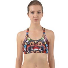 Wood Sculpture Bali Logo Back Web Sports Bra by Ket1n9