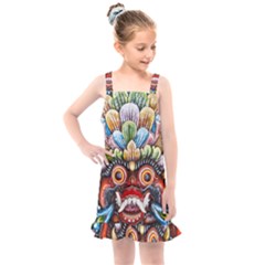 Wood Sculpture Bali Logo Kids  Overall Dress by Ket1n9