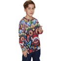 Wood Sculpture Bali Logo Kids  Crewneck Sweatshirt View3