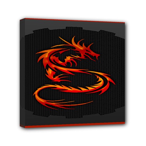 Dragon Mini Canvas 6  X 6  (stretched) by Ket1n9