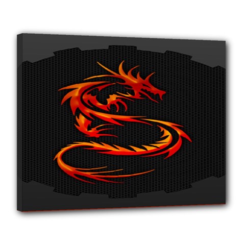 Dragon Canvas 20  X 16  (stretched) by Ket1n9