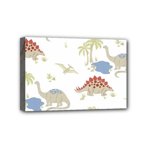 Dinosaur Art Pattern Mini Canvas 6  X 4  (stretched) by Ket1n9