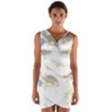 Dinosaur Art Pattern Wrap Front Bodycon Dress View1