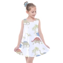 Dinosaur Art Pattern Kids  Summer Dress by Ket1n9