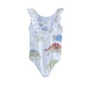 Dinosaur Art Pattern Kids  Frill Swimsuit View2