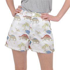 Dinosaur Art Pattern Women s Ripstop Shorts by Ket1n9