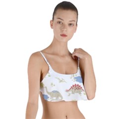 Dinosaur Art Pattern Layered Top Bikini Top  by Ket1n9