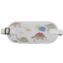 Dinosaur Art Pattern Rounded Waist Pouch by Ket1n9