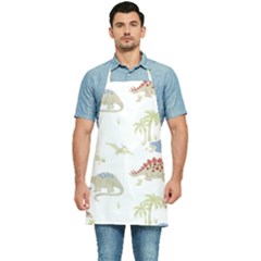 Dinosaur Art Pattern Kitchen Apron by Ket1n9