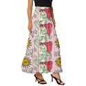 Seamless-pattern-with-many-funny-cute-superhero-dinosaurs-t-rex-mask-cloak-with-comics-style-inscrip Tiered Ruffle Maxi Skirt View3