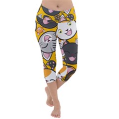 Cats-cute-kitty-kitties-kitten Lightweight Velour Capri Yoga Leggings by Ket1n9